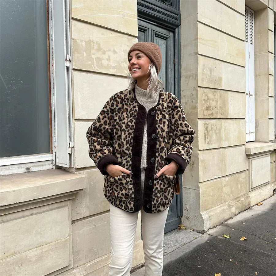 Ludvic - Leopard Print Jacke für Damen