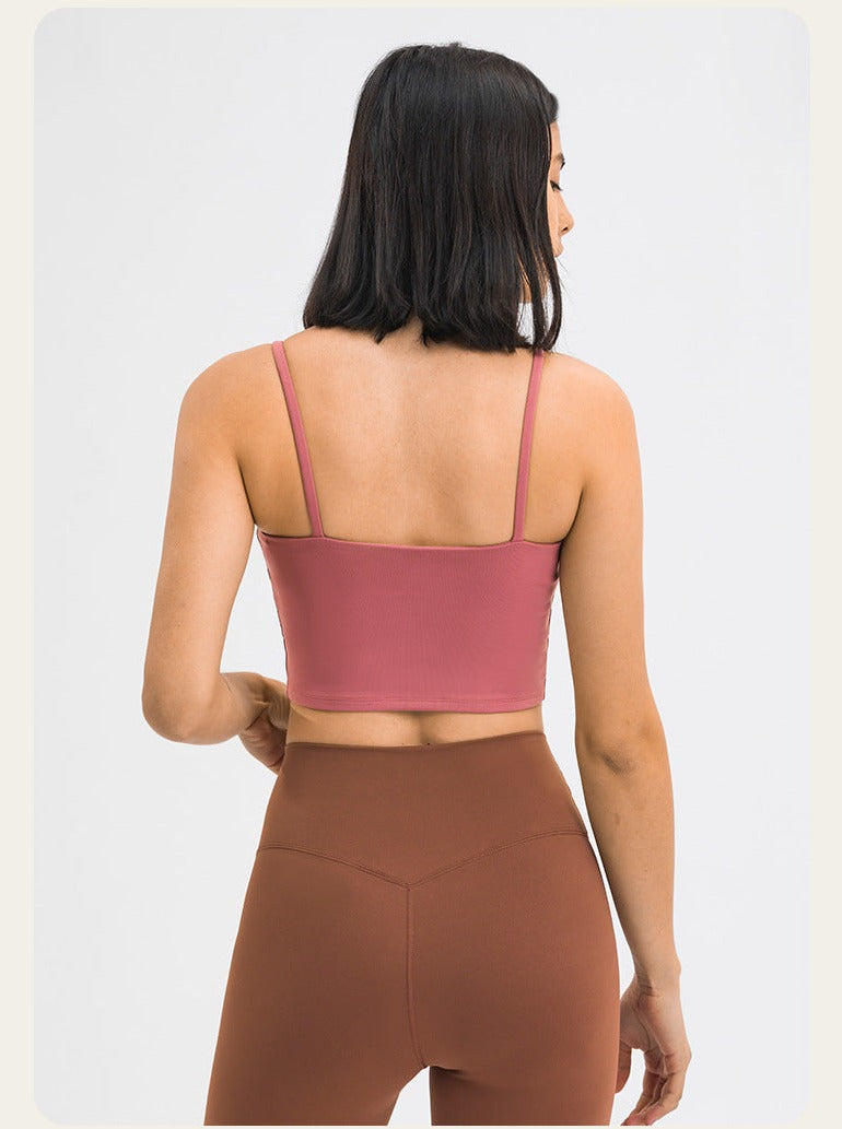 Yoga Crop Top Pfirsichrosa – Perfekt für Herbst & Winter