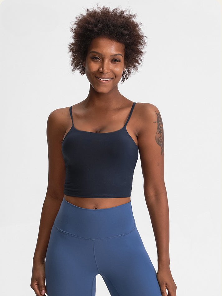 Yoga Crop Top Dunkellila – Perfekt für Herbst & Winter