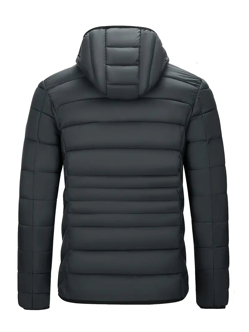 Edil - Herren Wintermantel - Warmer Puffer mit Kapuze und Stehkragen