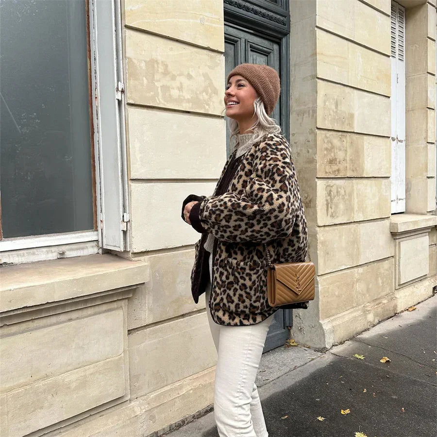 Ludvic - Leopard Print Jacke für Damen