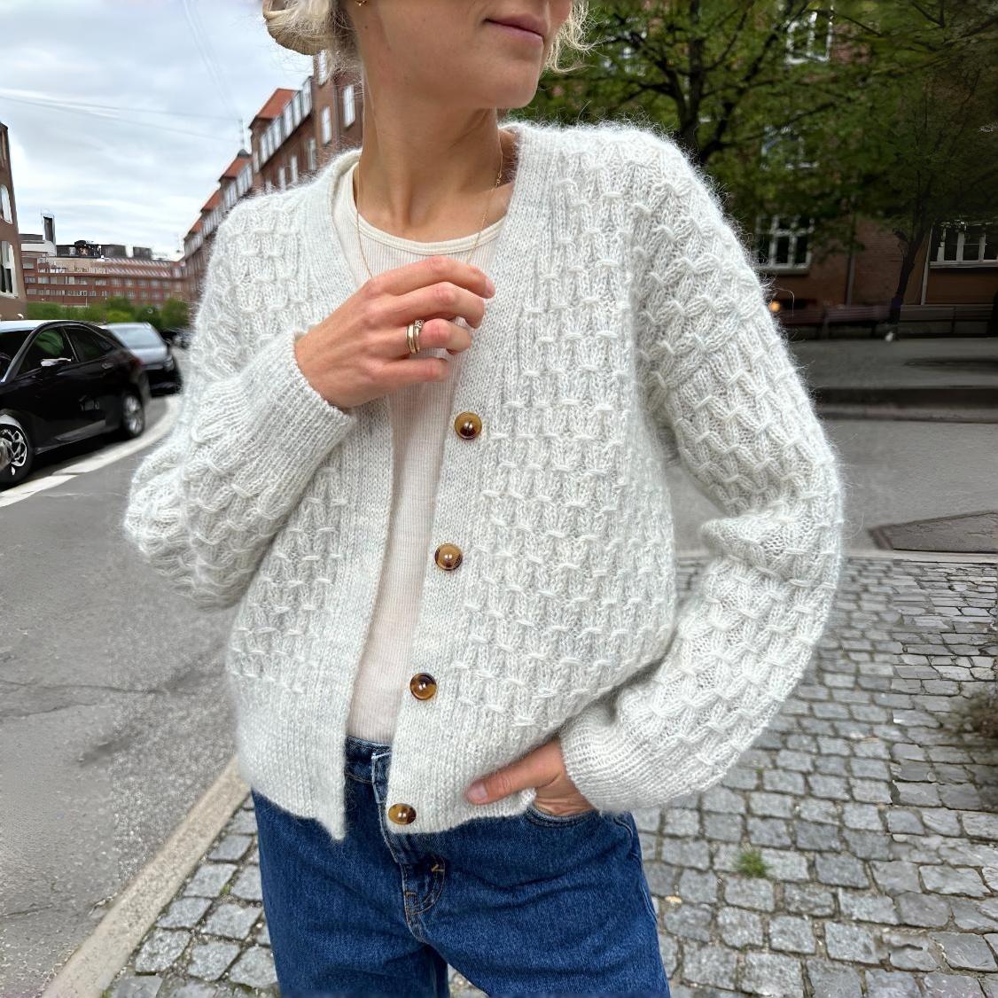 Eleganter V-Ausschnitt Pullover mit Knöpfen für kalte Tage