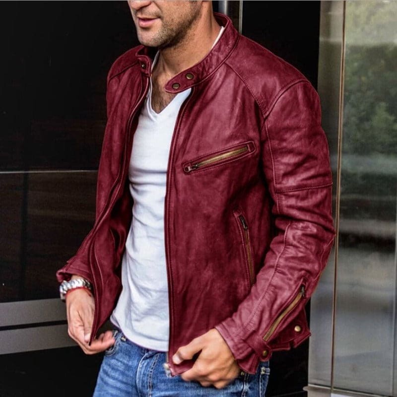 Garnet - Elegante und wetterfeste Lederjacke