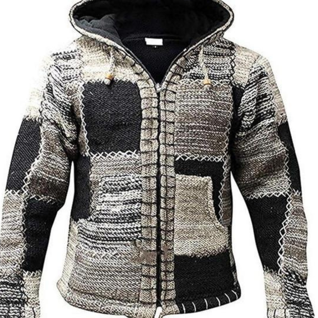 Zaidy | Herren Strick Kapuze Jacke | Warme