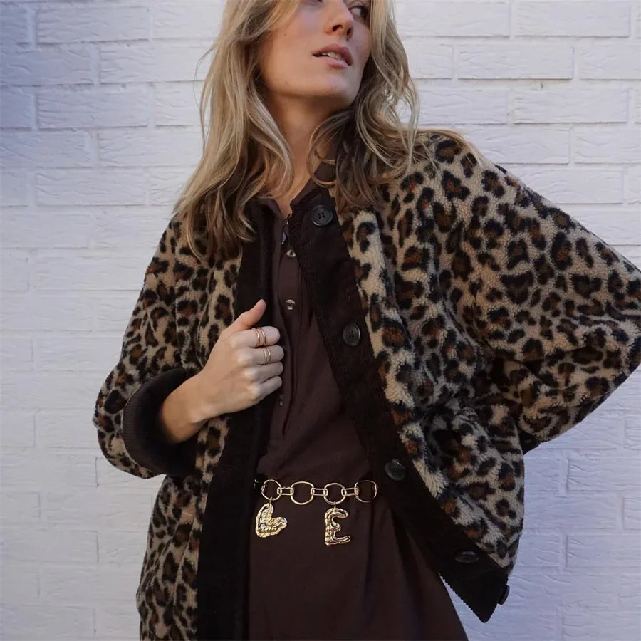 Ludvic - Leopard Print Jacke für Damen