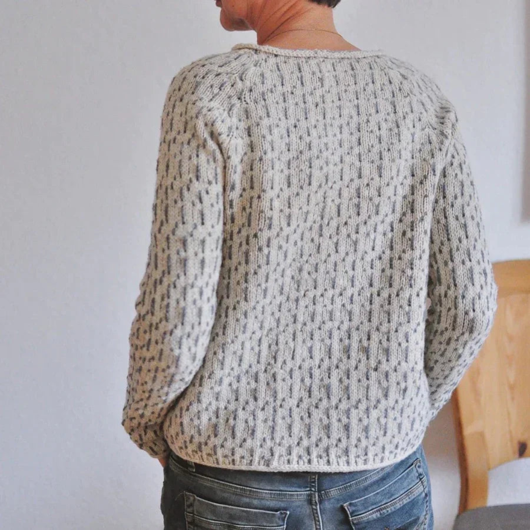 Johanna | Damen Strick Lässiger Pullover | Warme