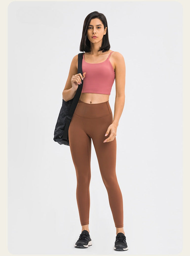 Yoga Crop Top Pfirsichrosa – Perfekt für Herbst & Winter