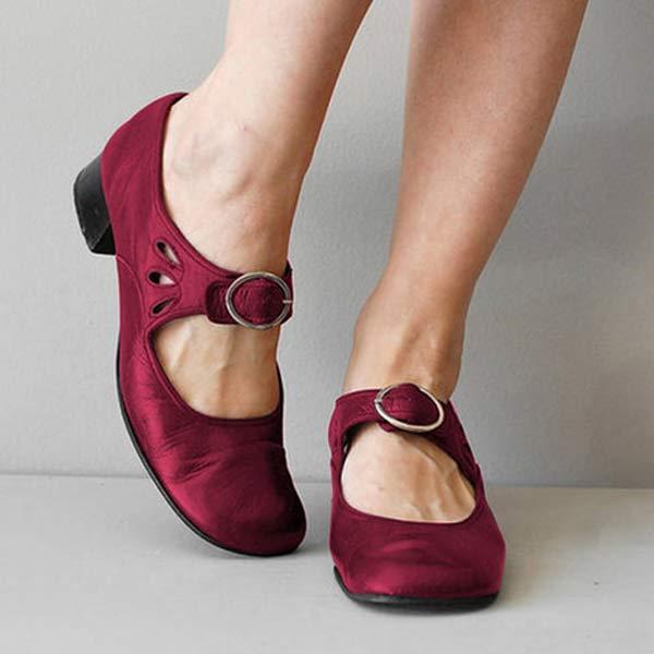 Marit - Vintage Schuhe mit runder Zehe