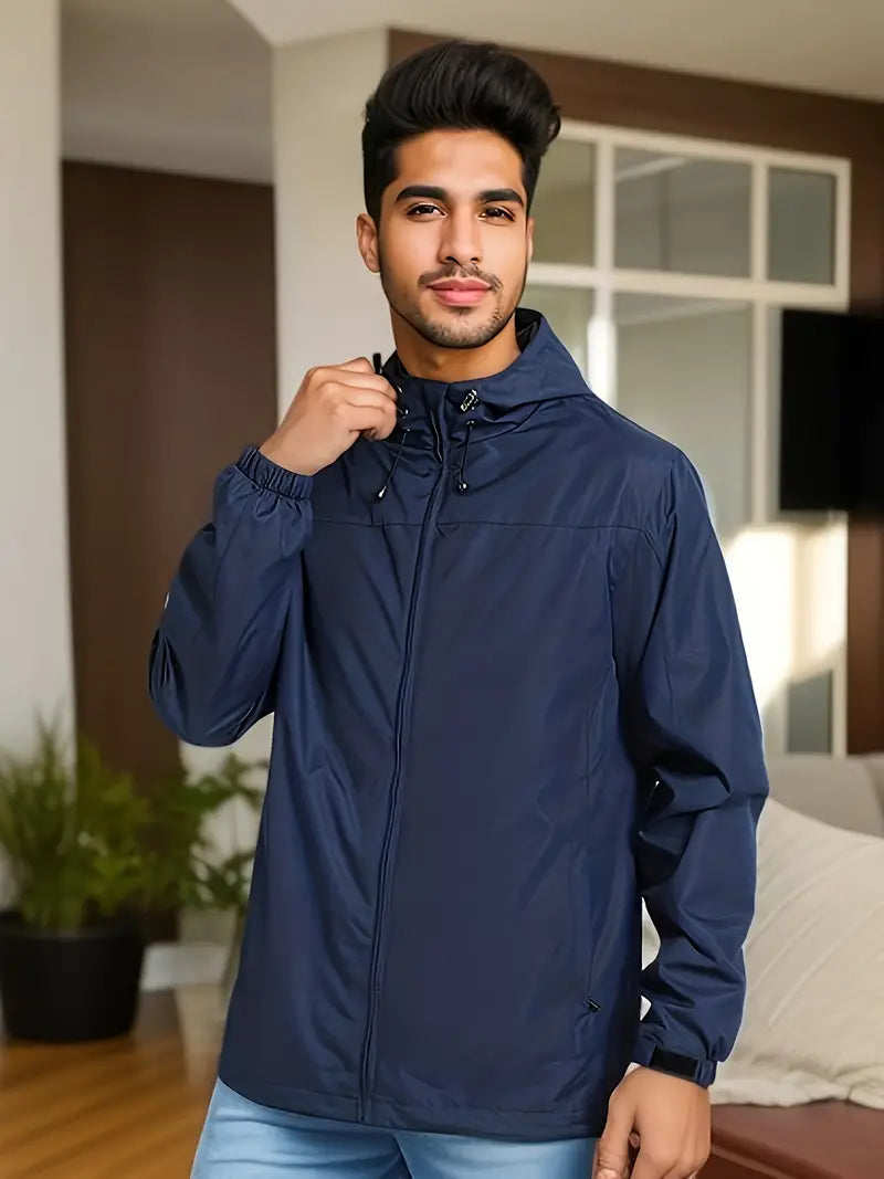 Moses - Leichter wasserdichter Windbreaker für Herren - Outdoorjacke mit Kapuze für Herbst/Winter