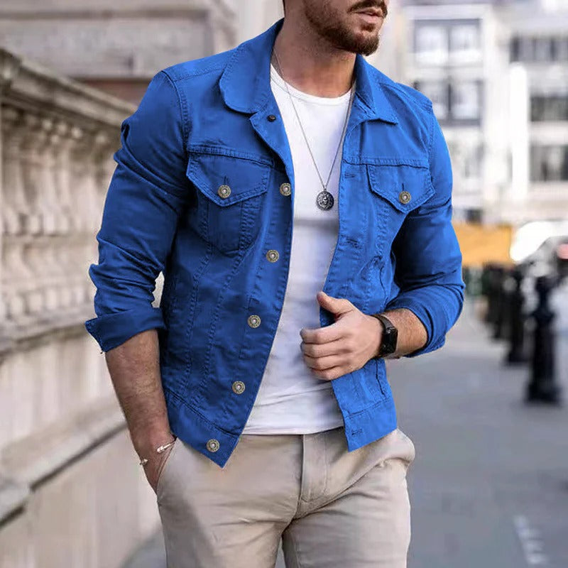 Xaverio - Denimjacke Klassische Farbige Jeansjacke für Manner