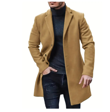 Freido | Herren Winter Lässiger Mantel | Langer