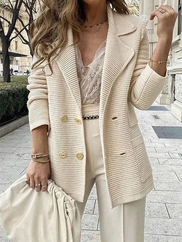 Elegante Khaki-Blazer Weste – Must-Have für Herbst/Winter