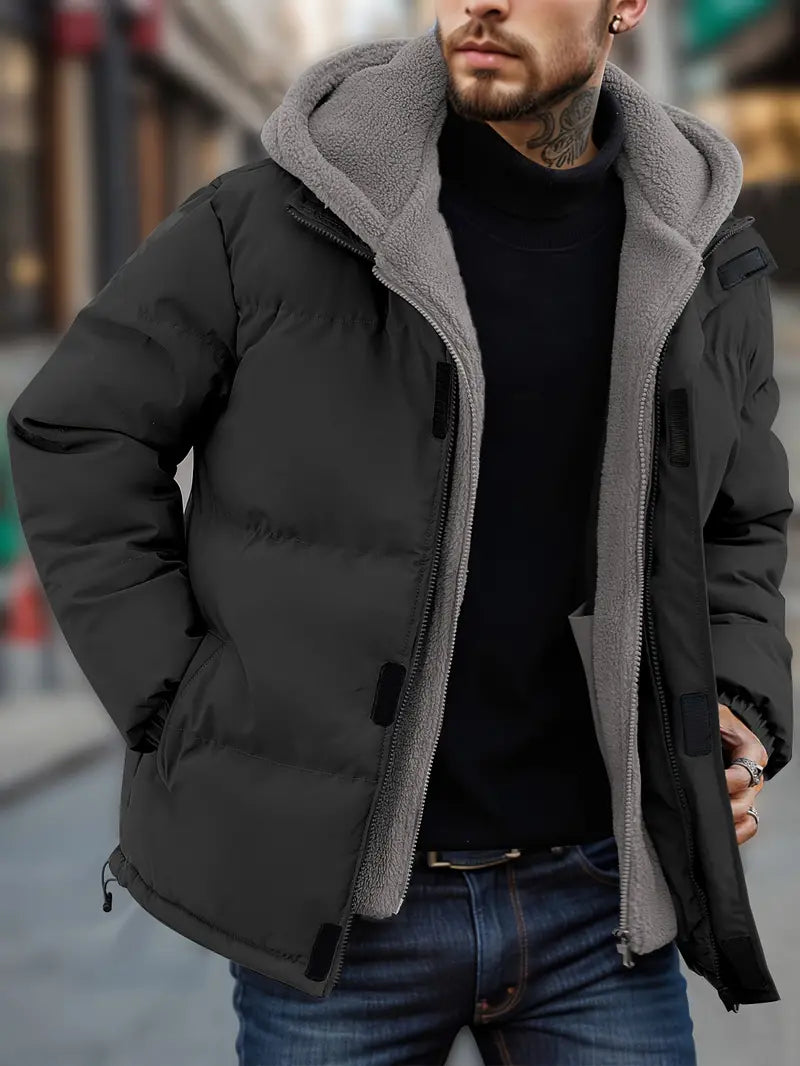 Joey - Zweiteilige Kapuzen-Pufferjacke für Männer - Warme Fleecejacke für Winter und Outdoor-Aktivitäten