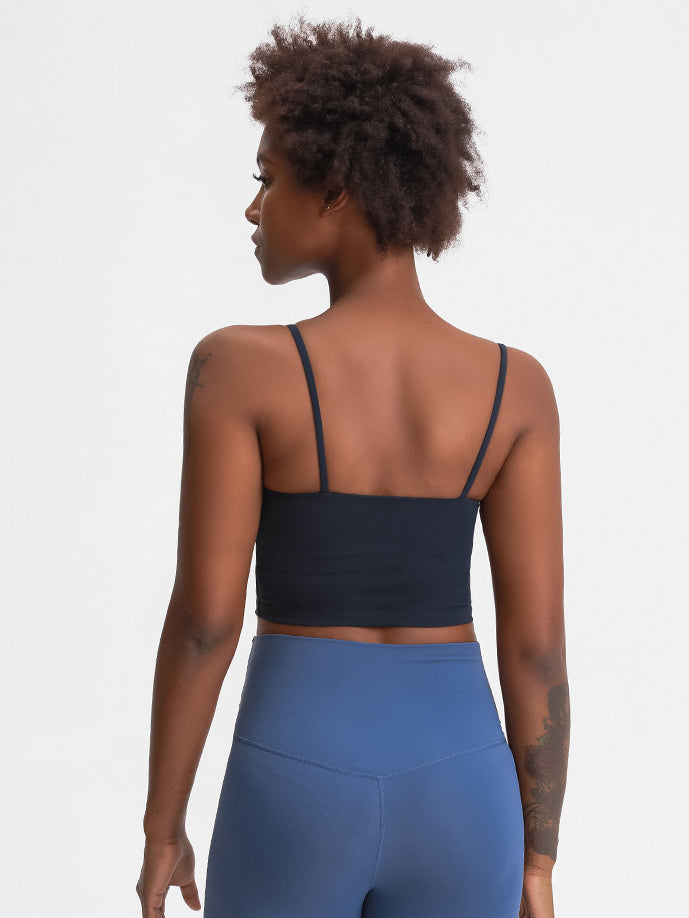 Yoga Crop Top Dunkellila – Perfekt für Herbst & Winter