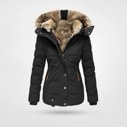 Warme Winterjacke mit Fellfutter – Stilvoll & Kuschelig