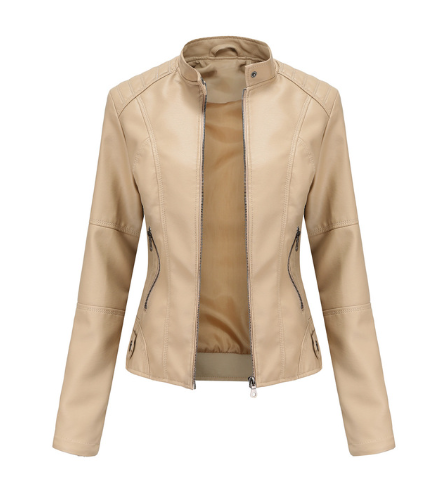 Serafima -  Damen Lederjacke mit Mao