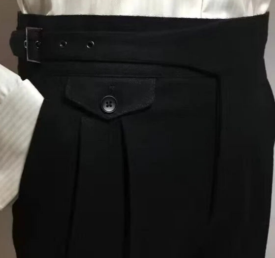 Zeke - Elegante Wollhose mit Gürtel für Herren