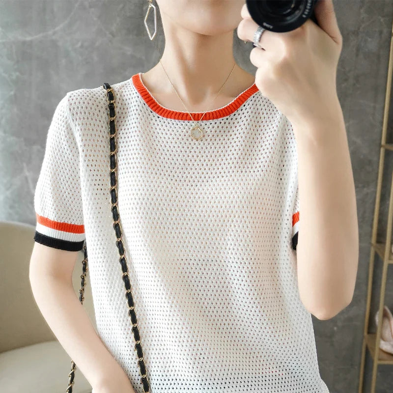 Satine - Round neck short sleeve t-shirt