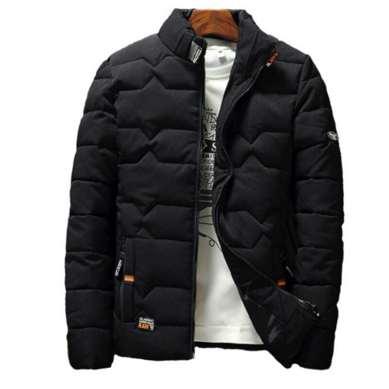 Herren Winterjacke mit Ziernähten