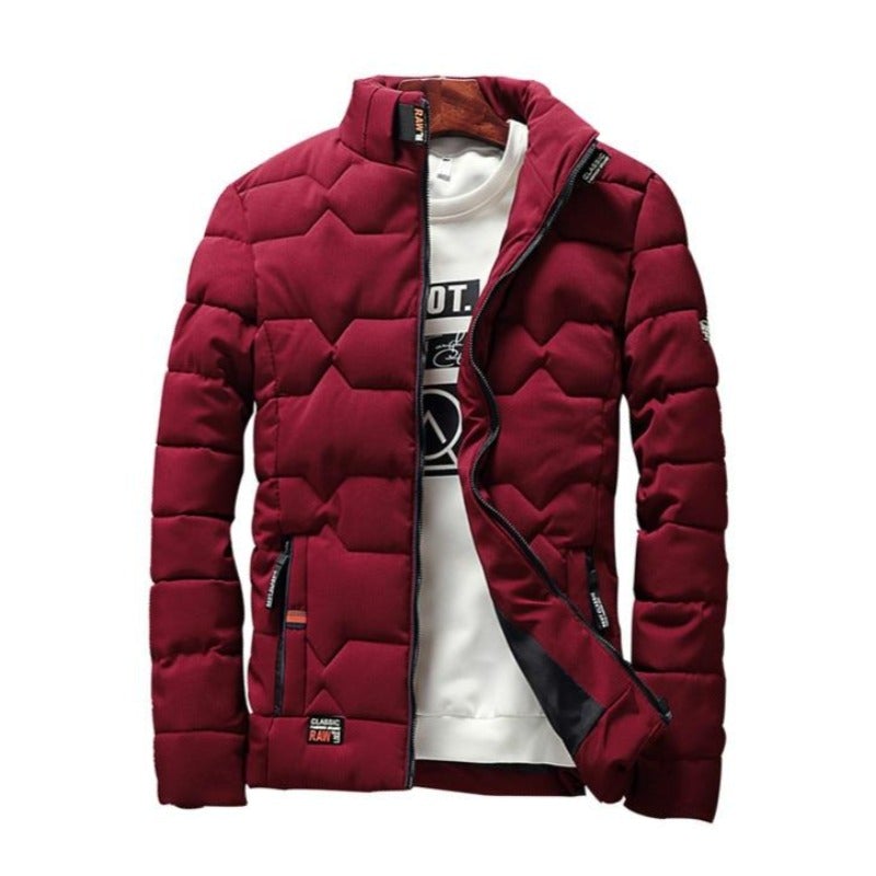 Herren Winterjacke mit Ziernähten