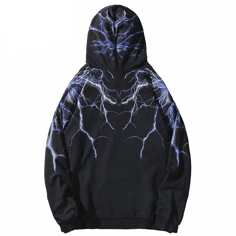 Herren-Hoodie mit Blitzmotiv