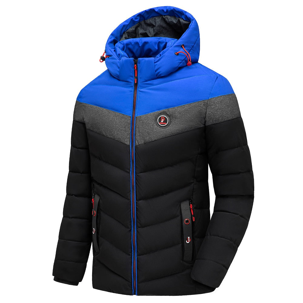 Mehrfarbige Winterjacke für Herren