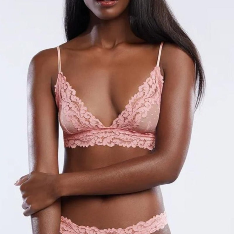 Bralette-BH aus Spitze mit dreieckigen Cups