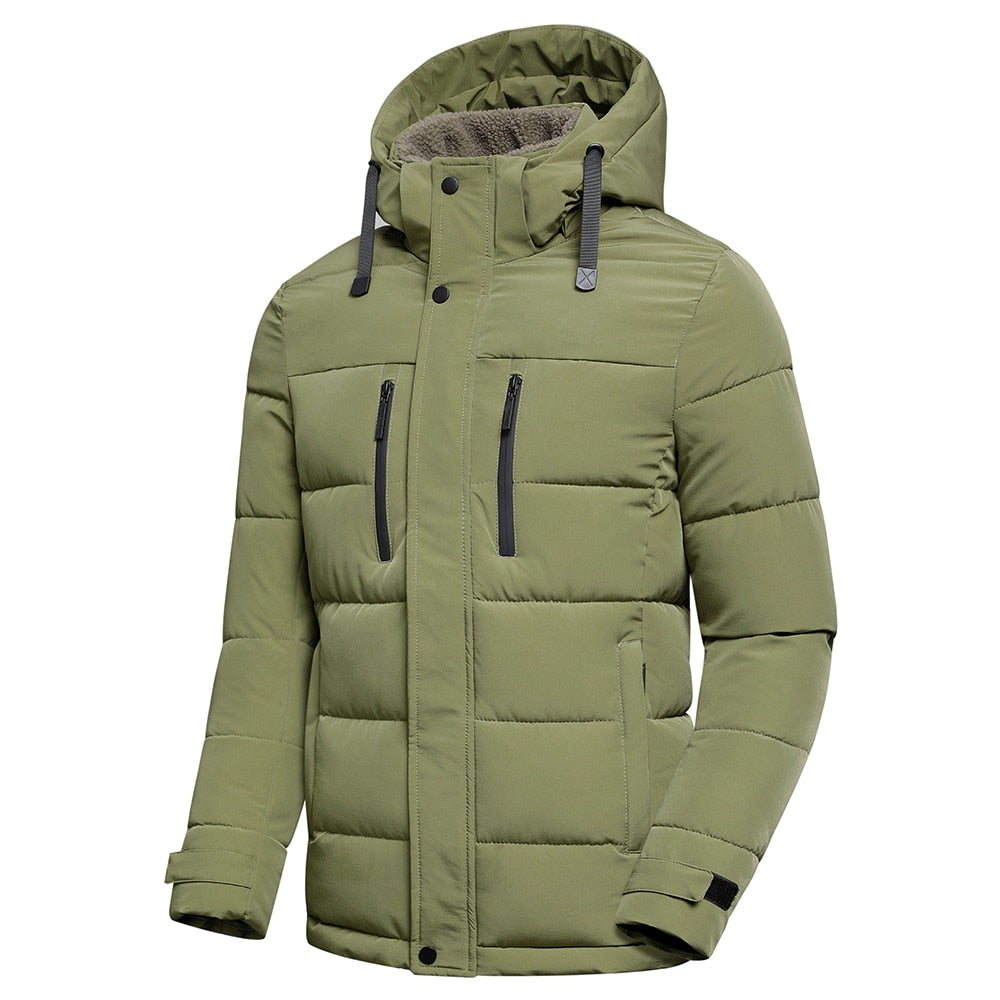 Herren-Winterjacke mit abnehmbarer Kapuze