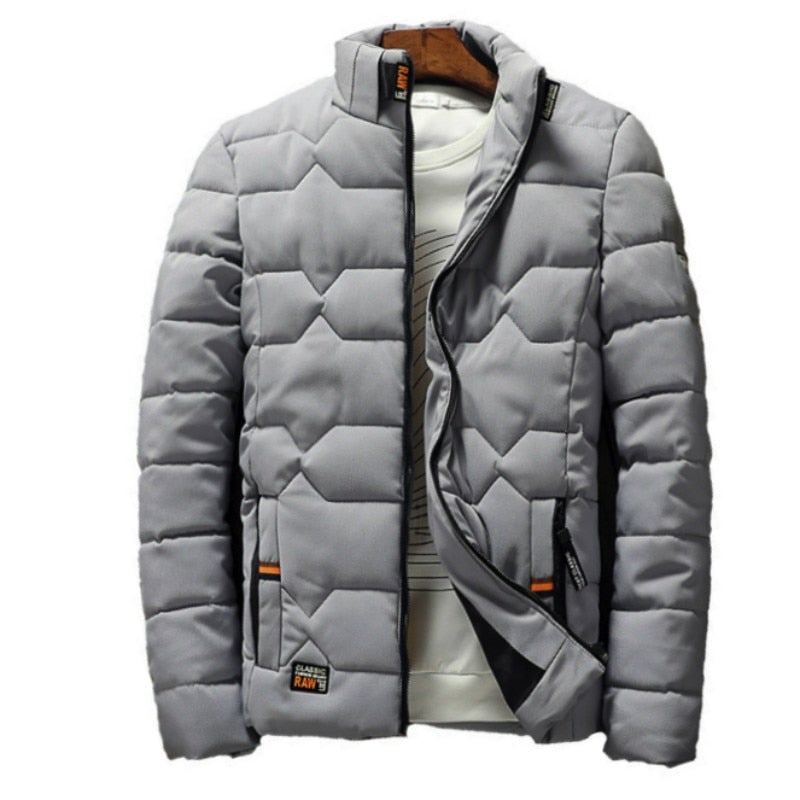 Herren Winterjacke mit Ziernähten