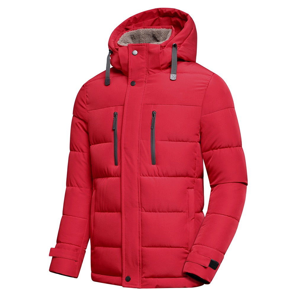 Herren-Winterjacke mit abnehmbarer Kapuze