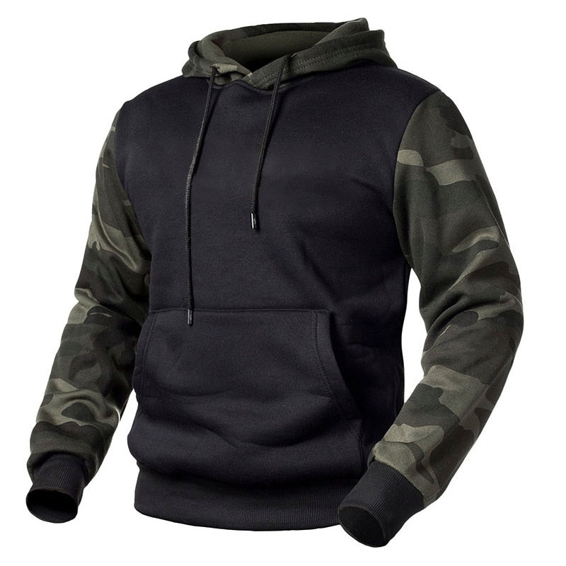 Herren-Hoodie mit Camo-Besatz