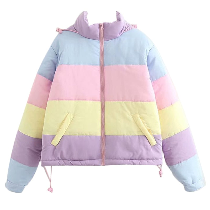 Damen Winterjacke in Pastelltönen