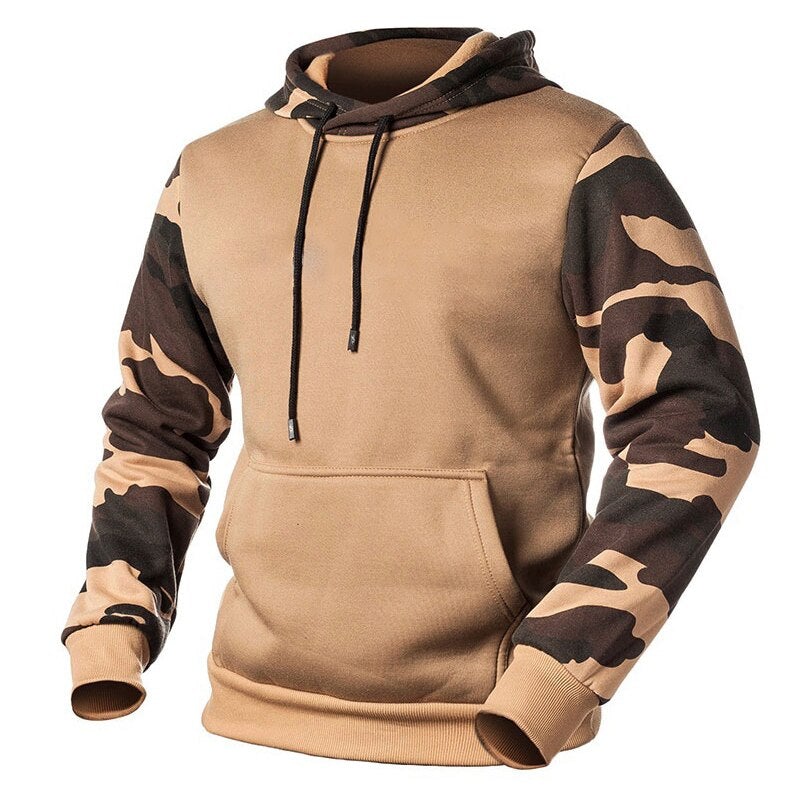 Herren-Hoodie mit Camo-Besatz