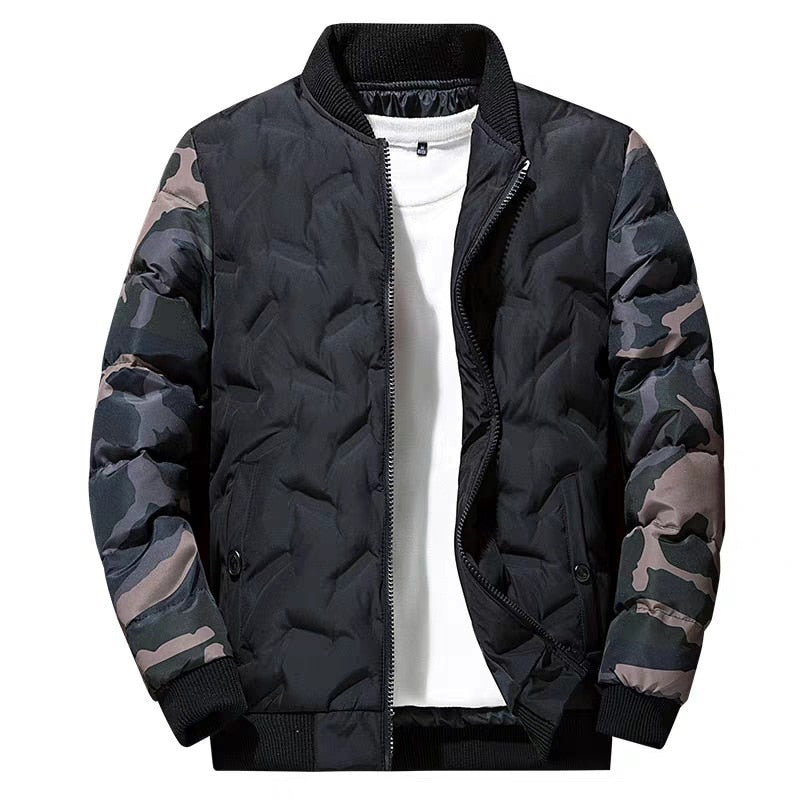 Herren-Übergangsjacke mit Camo-Ärmeln