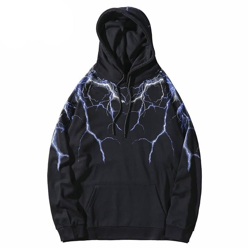 Herren-Hoodie mit Blitzmotiv