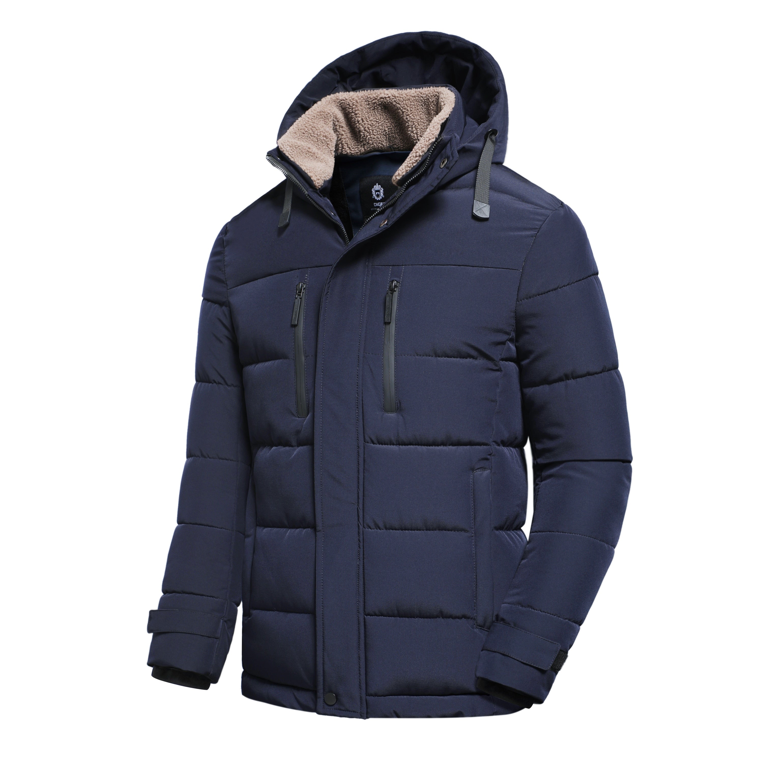 Herren-Winterjacke mit abnehmbarer Kapuze