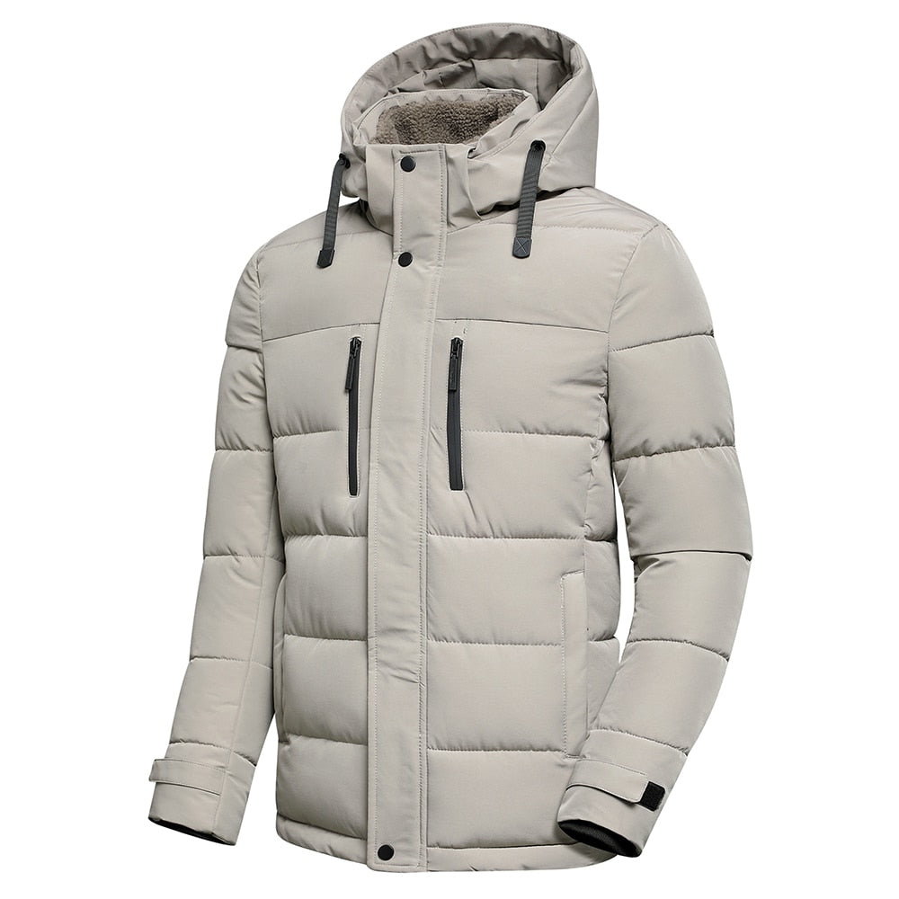 Herren-Winterjacke mit abnehmbarer Kapuze