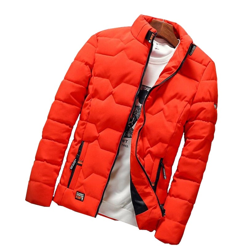 Herren Winterjacke mit Ziernähten