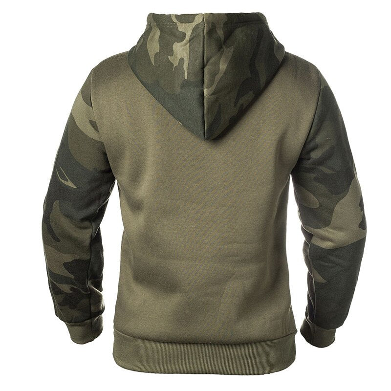 Herren-Hoodie mit Camo-Besatz