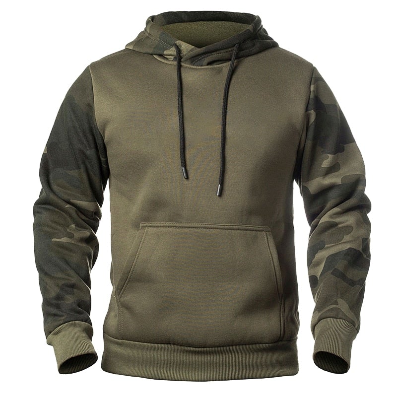 Herren-Hoodie mit Camo-Besatz