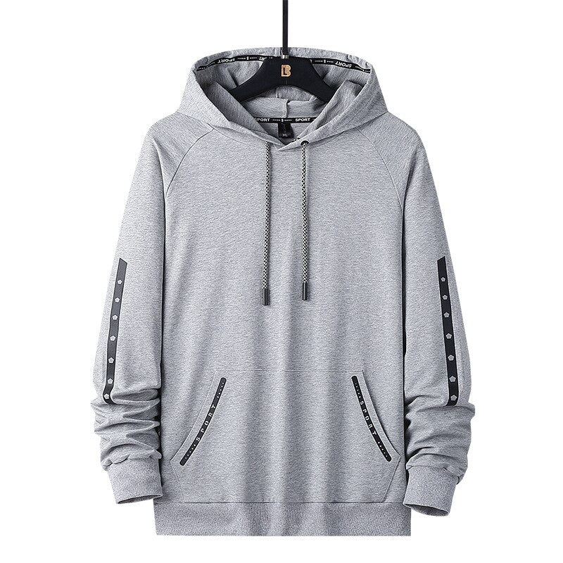 Herren-Kapuzenpullover mit schwarzem Rand