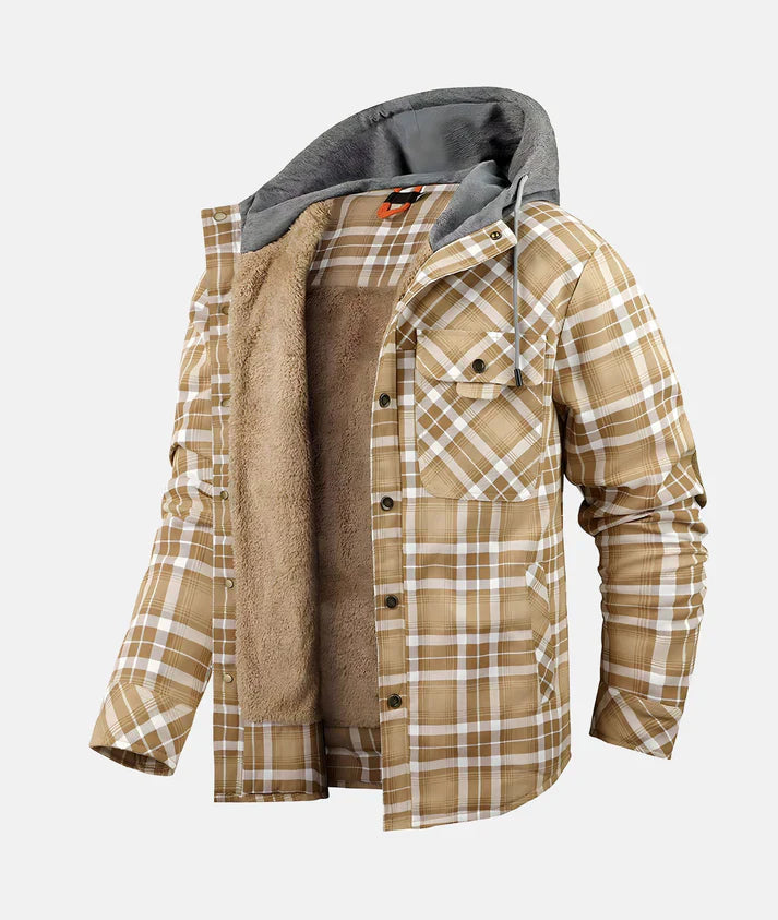 Jareth - Karierte Flanelljacke - Schick - Hochwertig Stoff - Ideal für Frühling