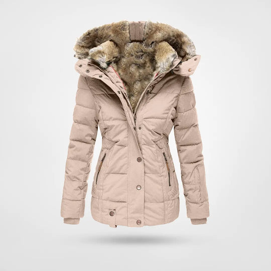 Warme Winterjacke mit Fellfutter – Stilvoll & Kuschelig