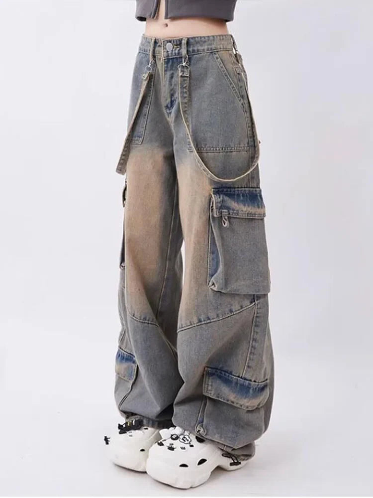 Alba - Retro-Jeans mit weitem Bein