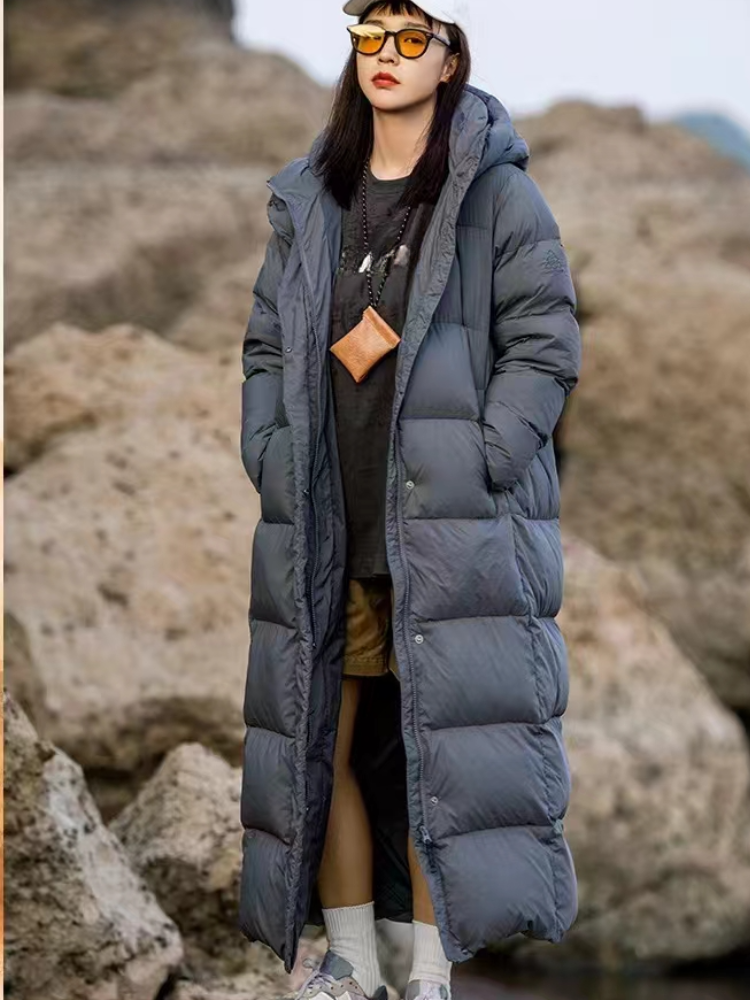 Sienna - Lange Winter Daunenparka Jacke für Damen mit Kapuze