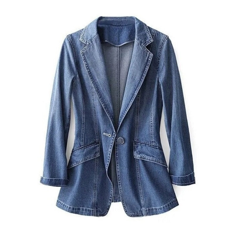 Ellinor - Denim Eleganz - Schicker Taillierter Blazer