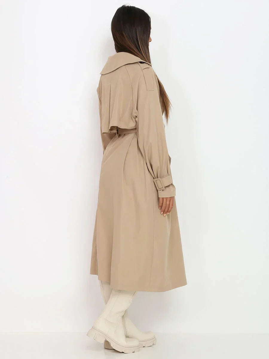 Sharlet - Eleganter langer Trenchcoat für Damen