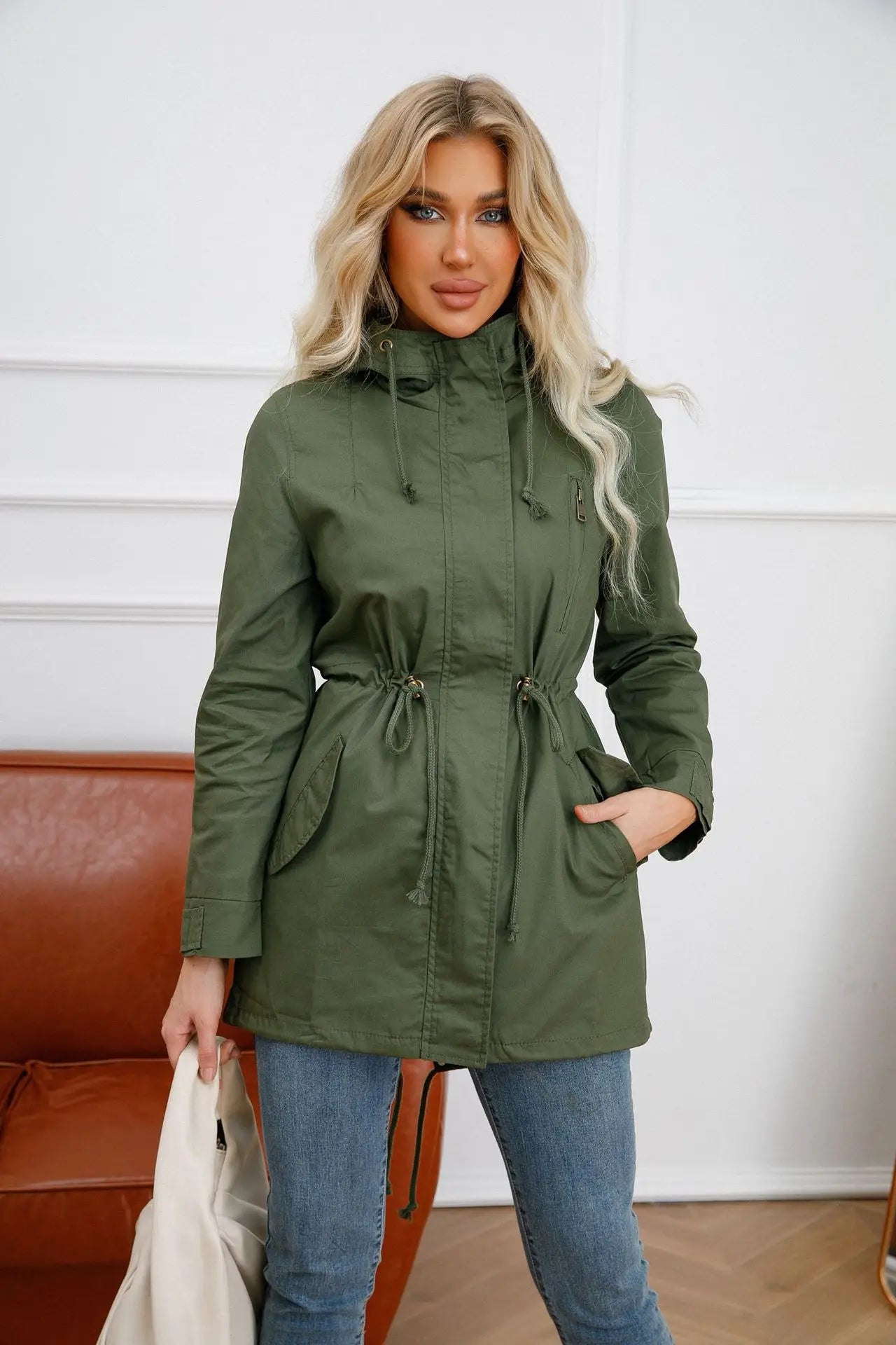 Damen Reißverschluss Windjacke mit Kordelzug - Sabina