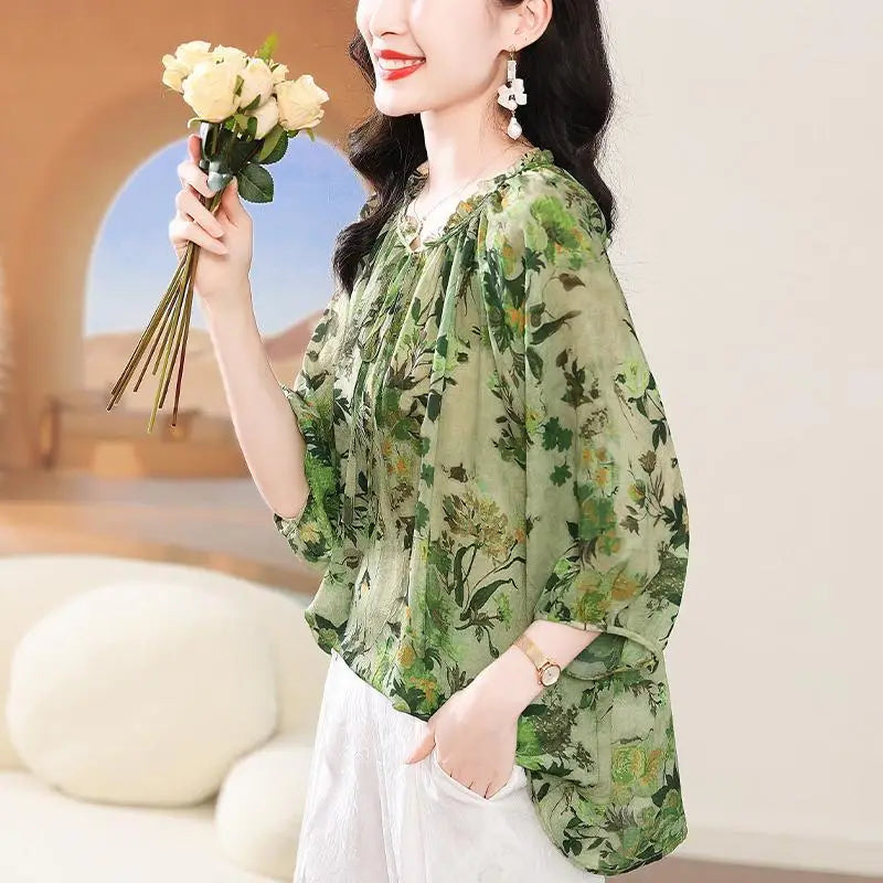 Joanna - Versatile chiffon blouse top