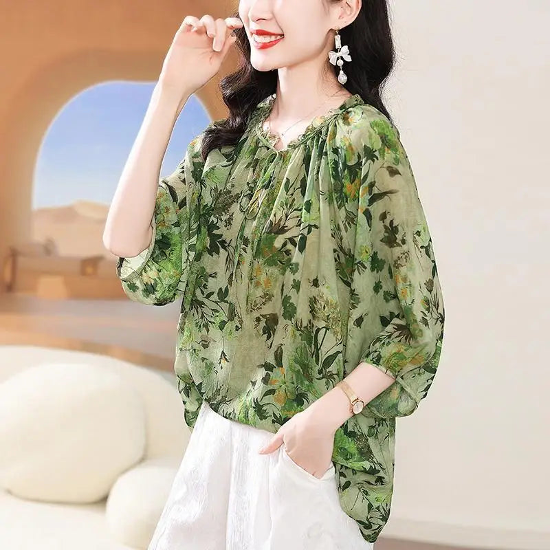 Joanna - Versatile chiffon blouse top